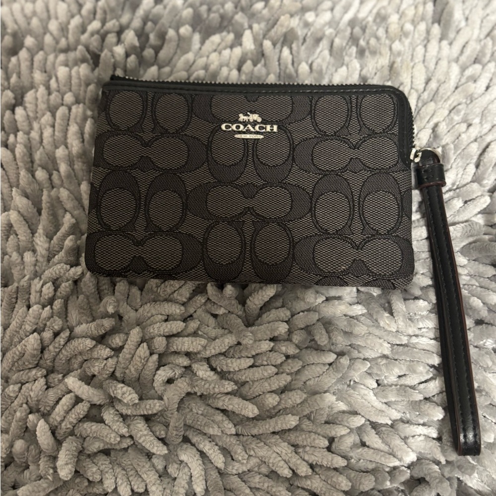 Coach Signature Black and Gray Crossbody Bag - Picture 4 of 5